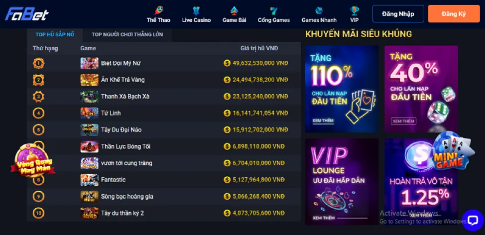Minh họa các phương thức liên hệ của 97win
